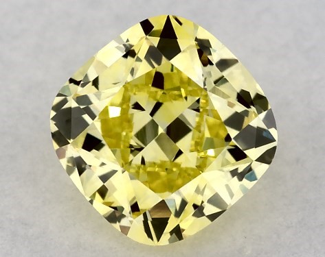 IGI 0.72 Carat Fancy Intense Yellow-VVS1 Cushion Modified Cut Lab-Grown Diamond